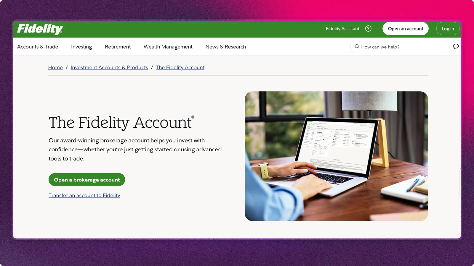 Fidelity website