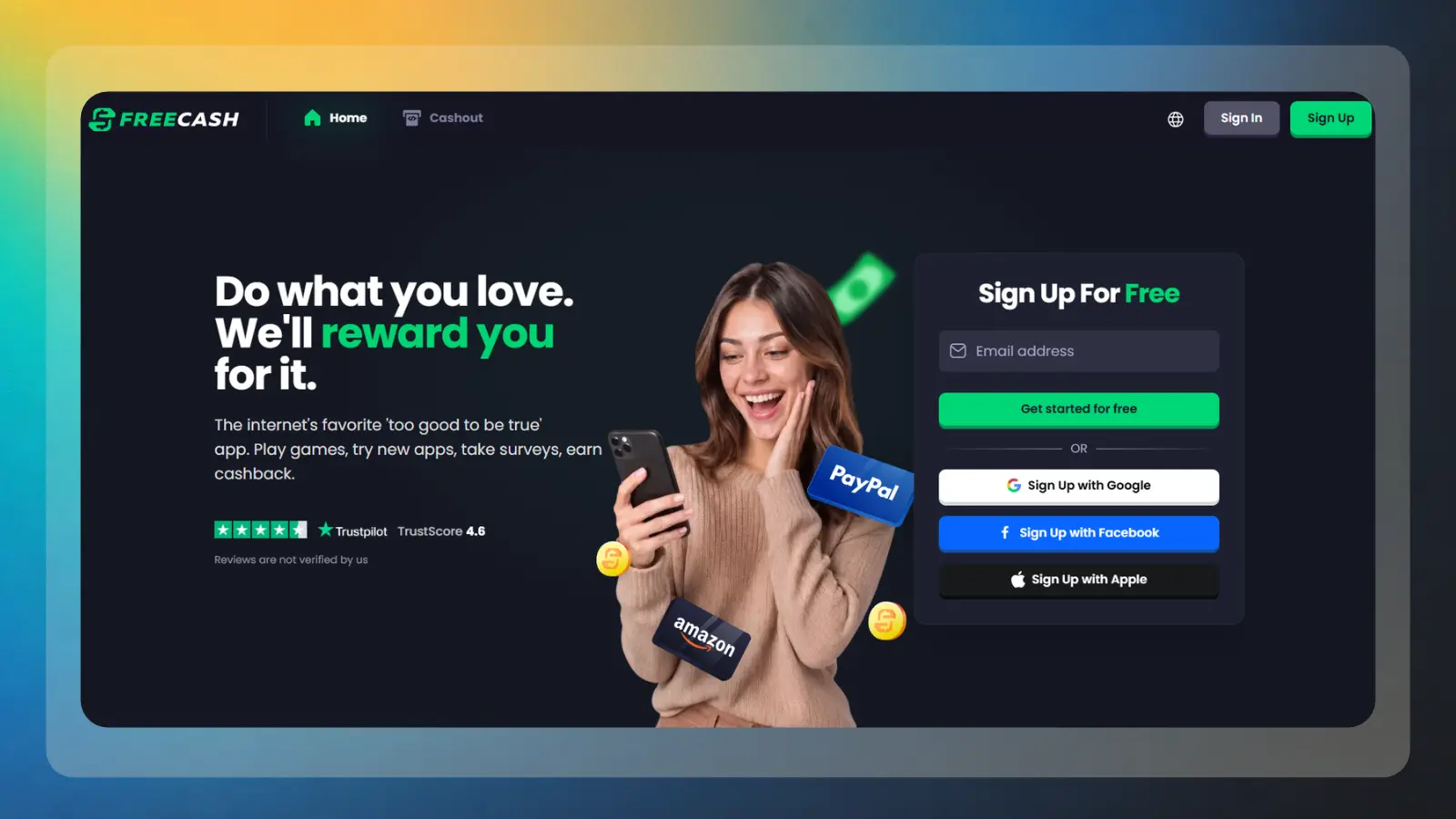 Freecash website