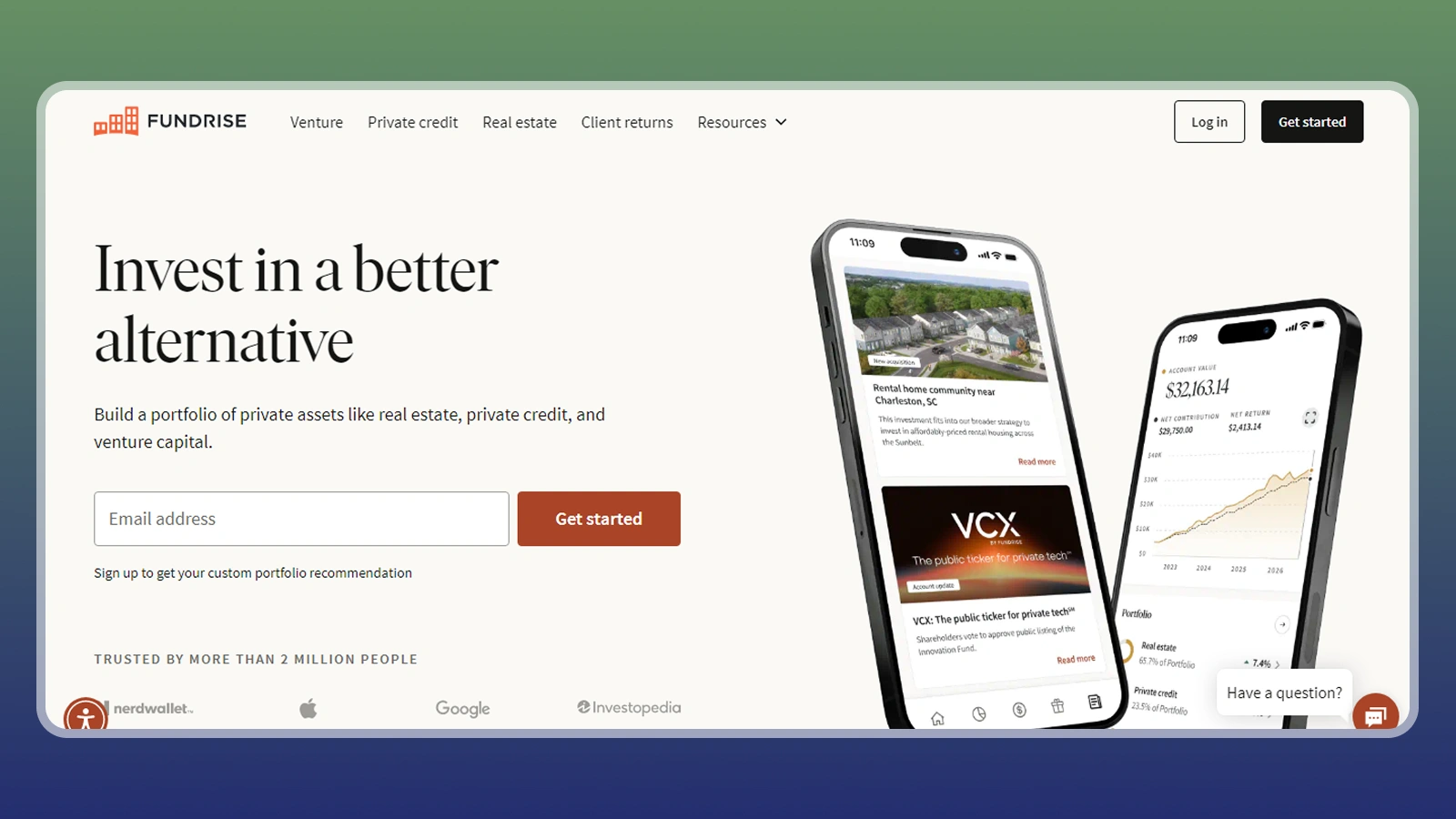 Fundrise website
