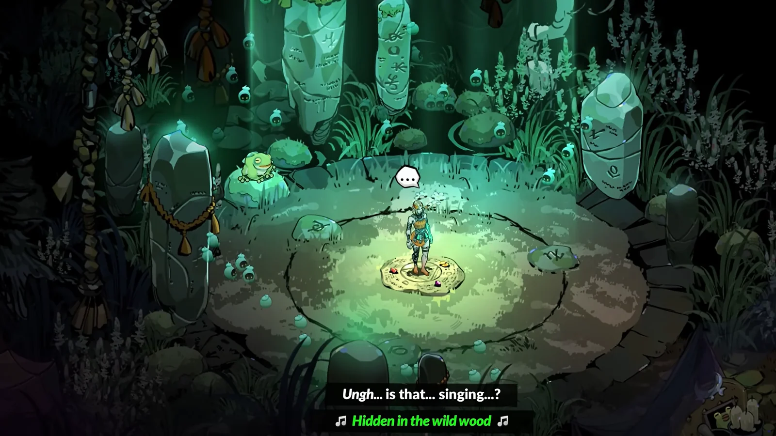 Melinoë singing among spirits in Hades II