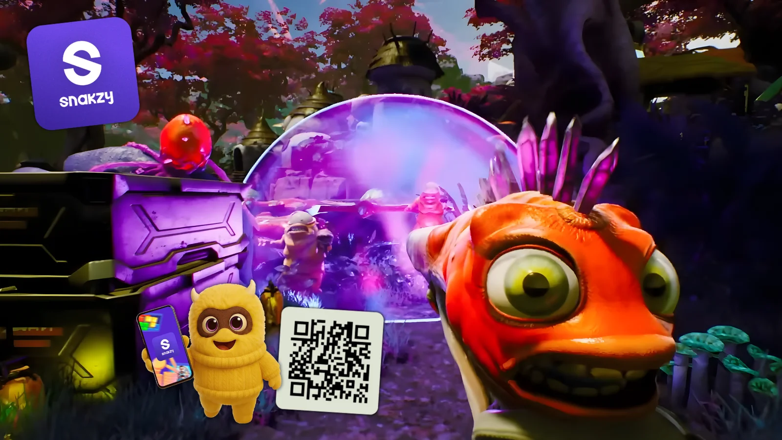 High On Life artwork with the Snakzy app and QR code