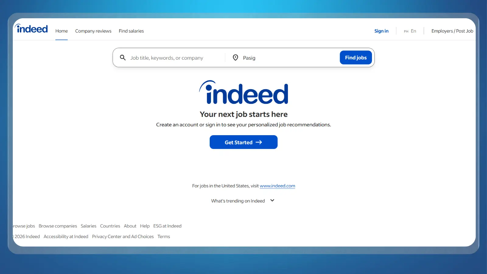 indeed website