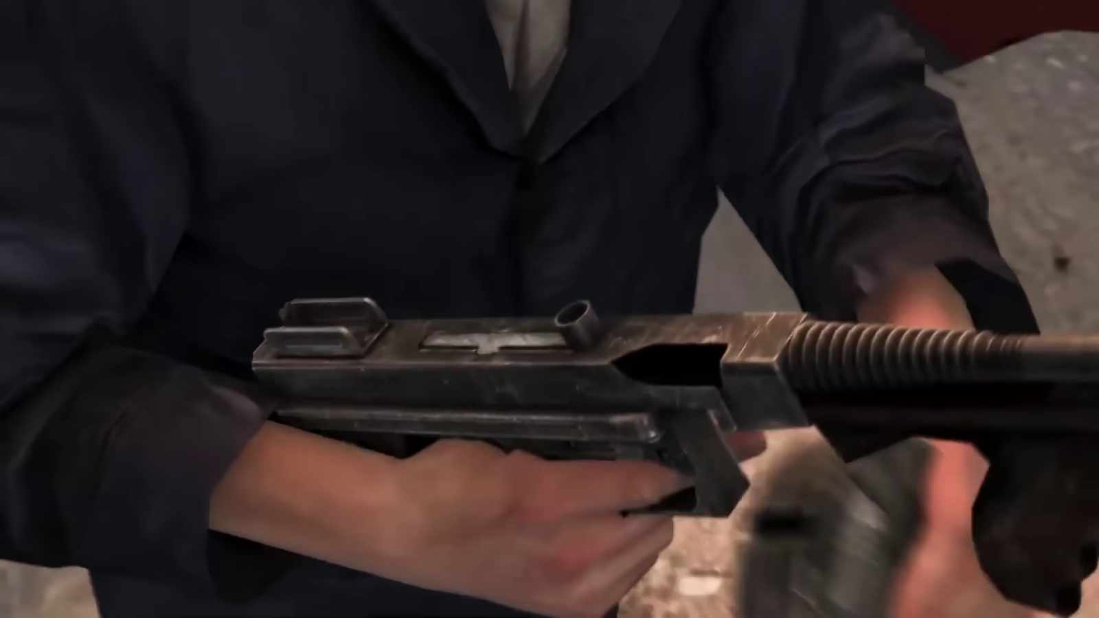 Mafia: Trilogy close up of hands holding tommy gun