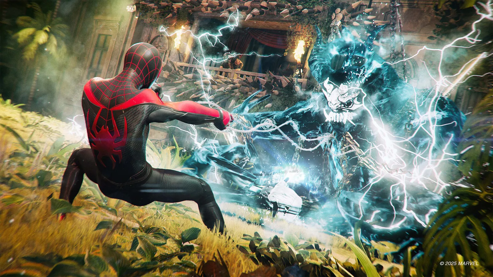 Marvel's Spider-Man 2 marvel s spider man miles morales electric punch against demon spirit enemy