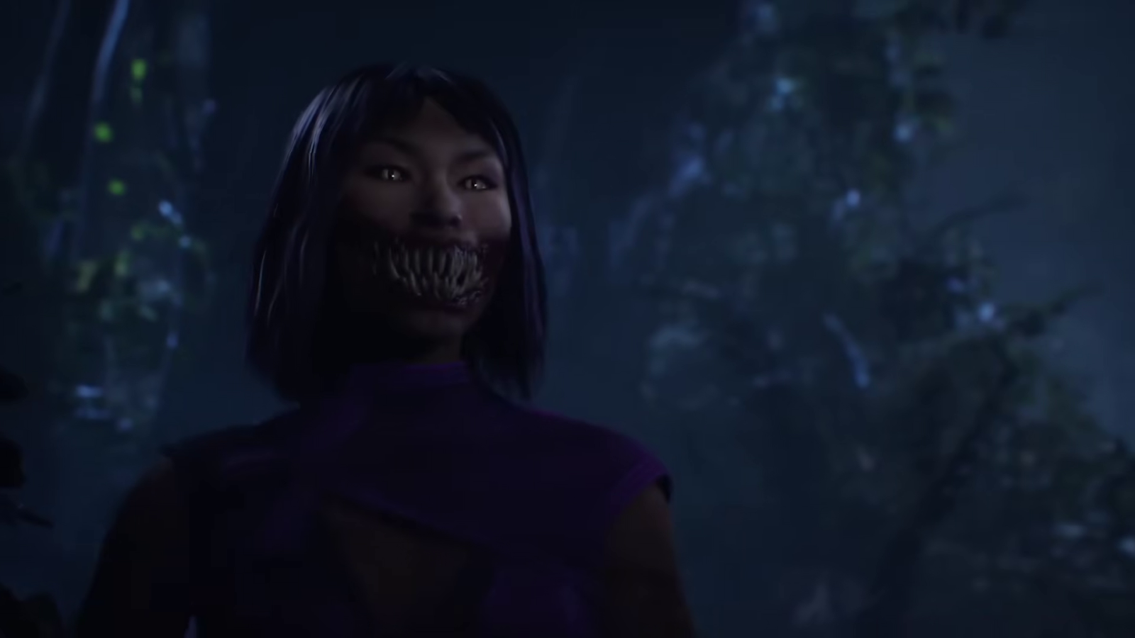Mortal Kombat 11 Ultimate mileena close up sharp teeth smile