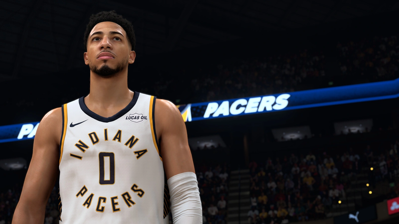 NBA 2K27 pacers player looking up before tipoff