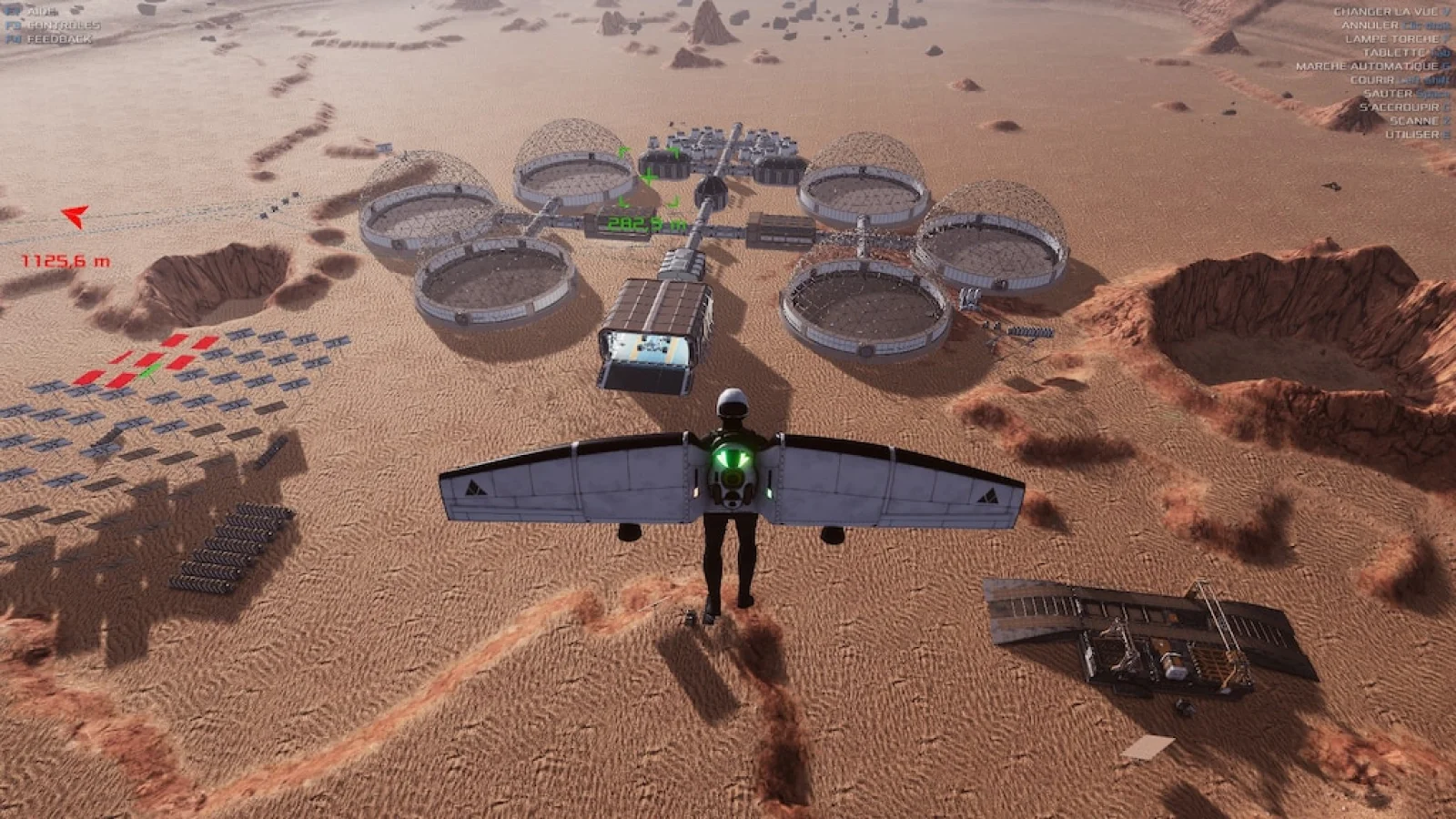 Occupy Mars: O Jogo [Ficção científica realista: sobrevivência numa colónia marciana e construção de bases — Uma perspetiva na terceira pessoa de um astronauta a usar um jetpack com asas para sobrevoar uma base marciana
