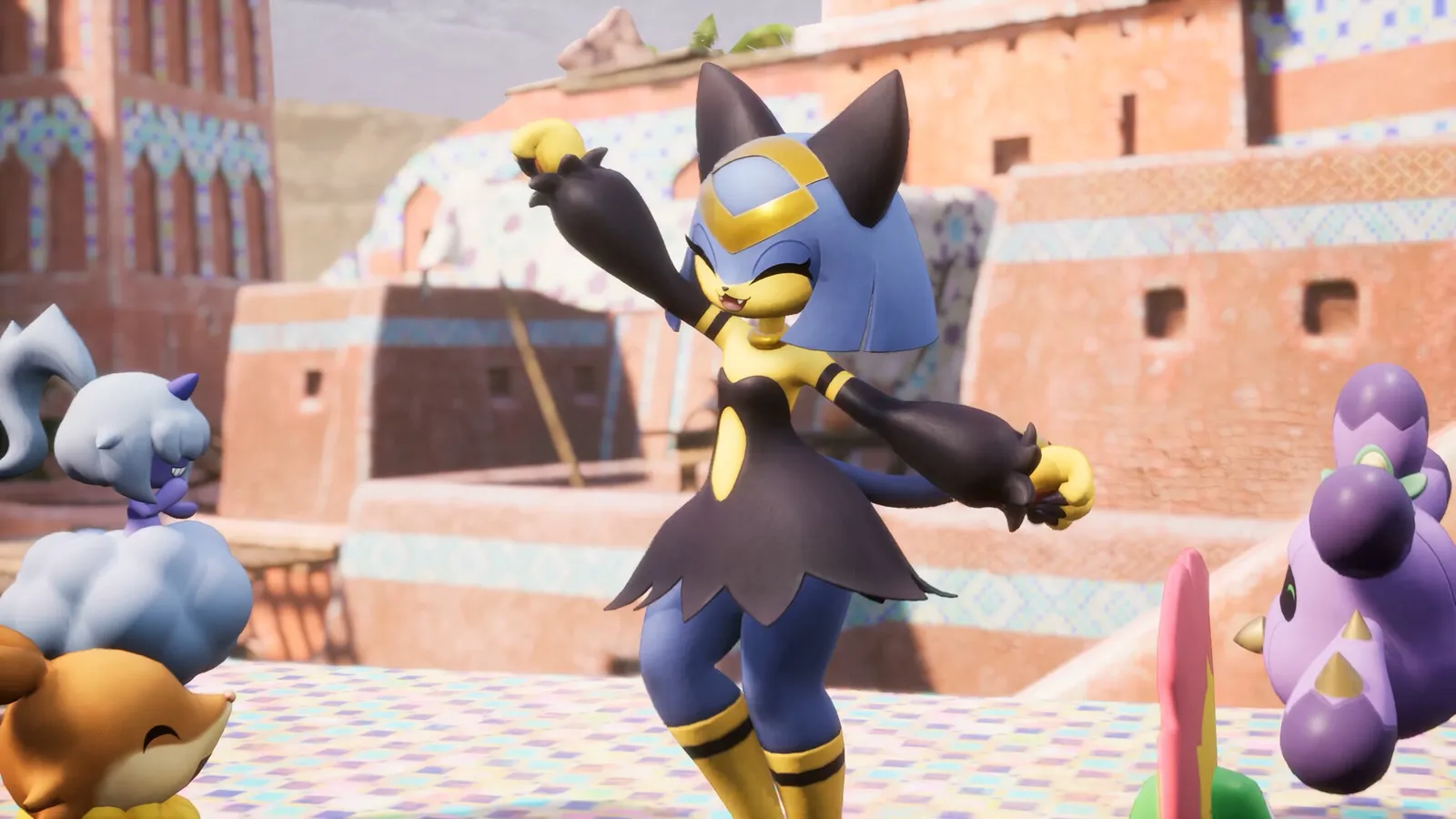 Palworld dancing cat pal desert village