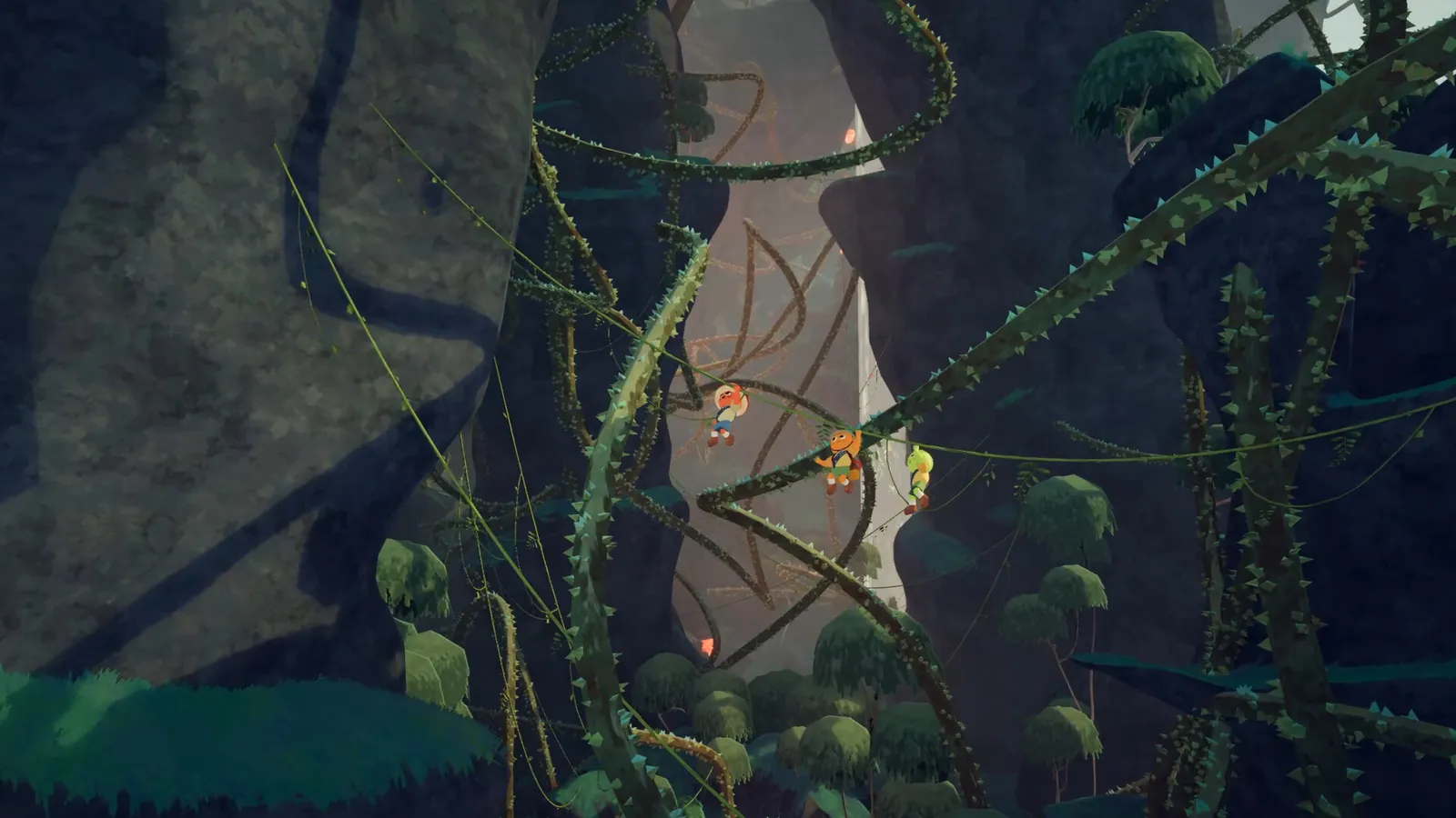 PEAK scouts swinging across jungle vines
