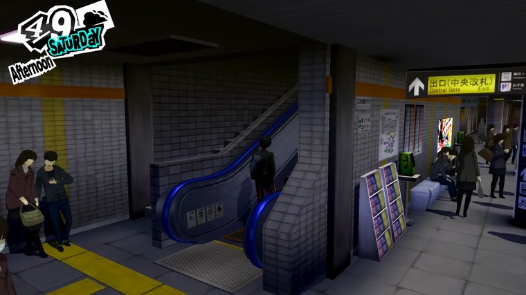 Persona 5 – character inside an underground station