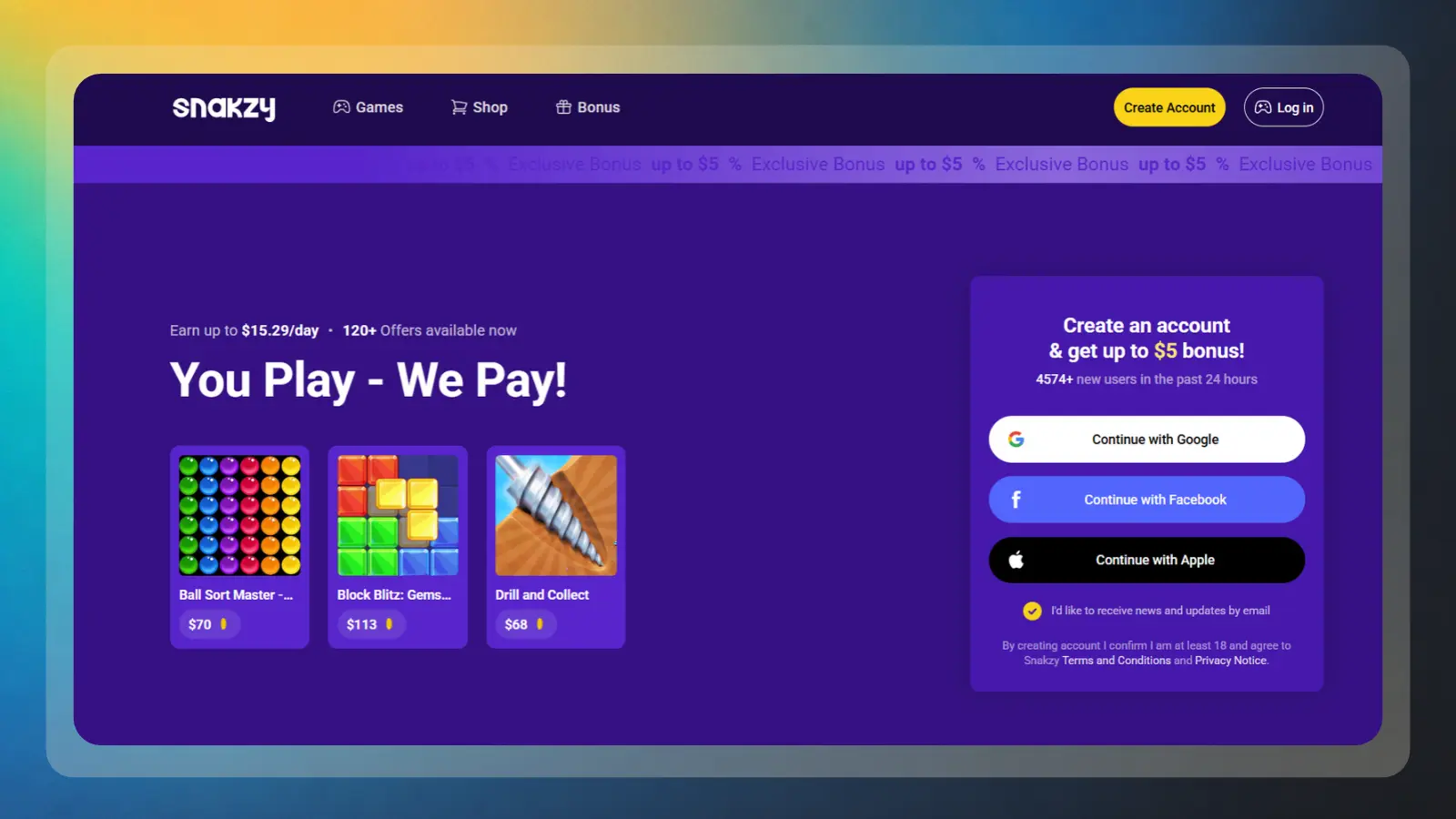 Snakzy website