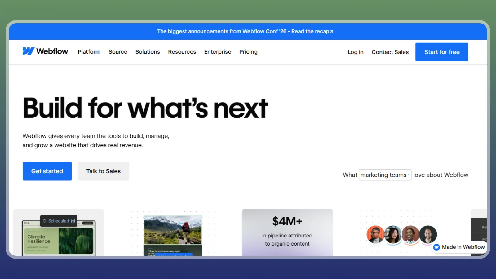 Webflow website