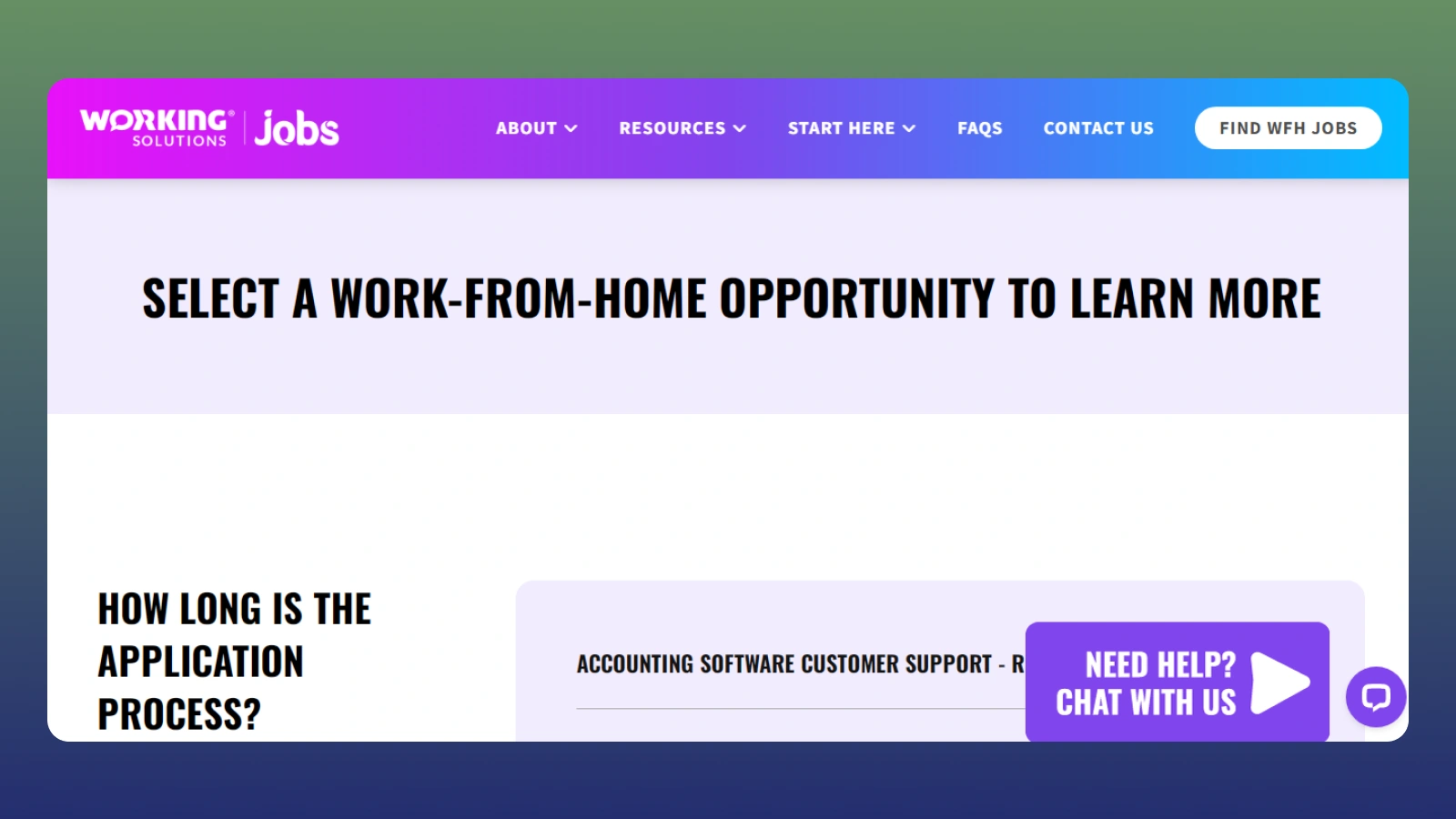 Working Solutions website