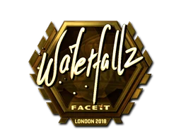 Sticker | waterfaLLZ (Gold) | London 2018