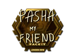 Sticker | pashaBiceps (Gold) | London 2018