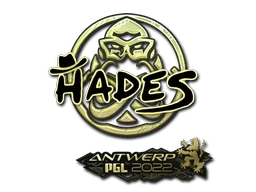 Sticker | hades (Gold) | Antwerp 2022