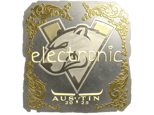 Sticker | electronic (Gold) | Austin 2025