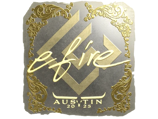 Sticker | efire (Gold) | Austin 2025