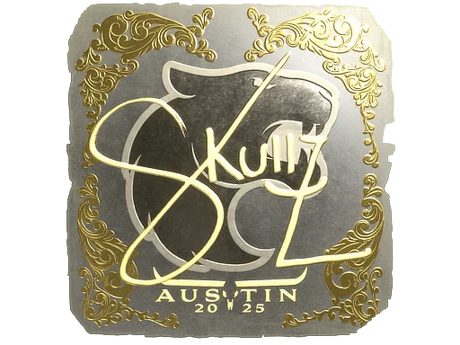 Sticker | skullz (Gold) | Austin 2025