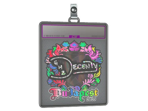 Sticker Slab | decenty (Holo) | Budapest 2025