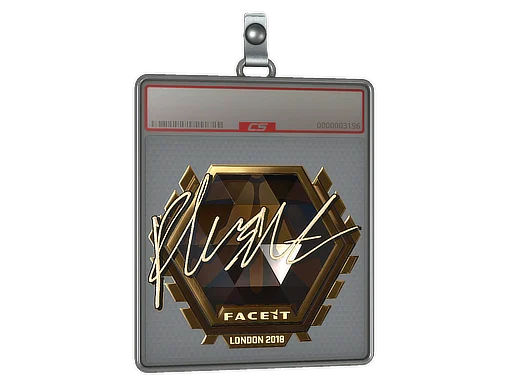 Sticker Slab | flusha (Gold) | London 2018